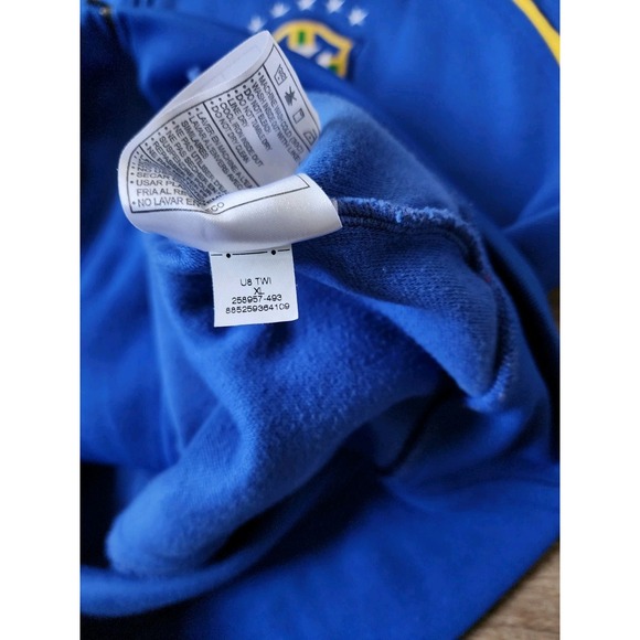 Brazil Nike Track Jacket CBF 2008-09 Blue Yelllow Soccer Football Sz X-Large Y2K - Picture 8 of 11